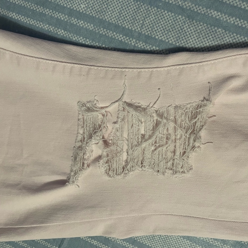 Women's Distressed Pink Jeans - Picture 6 of 9